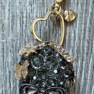 Betsey Johnson sugar skull bag charm/keychain